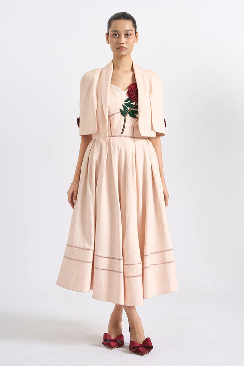 Rose Jardin Corset Gown With Blazer