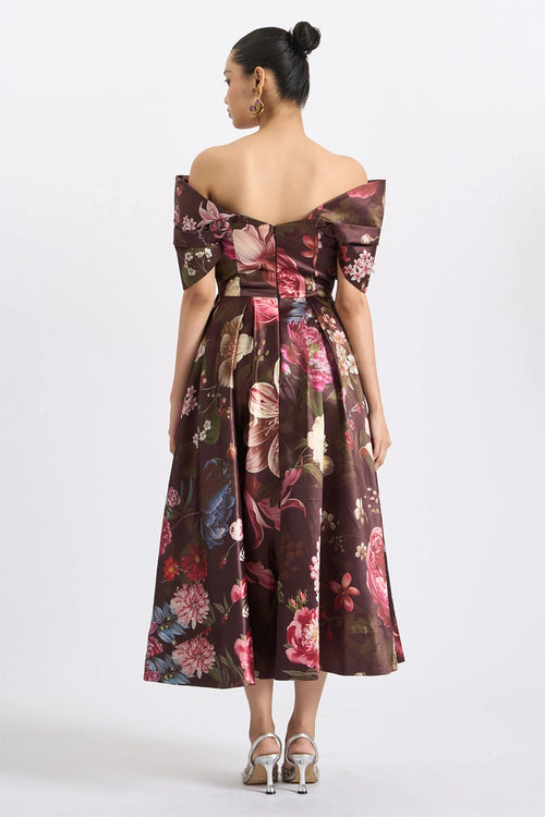 Midnight Bloom Knot Dress