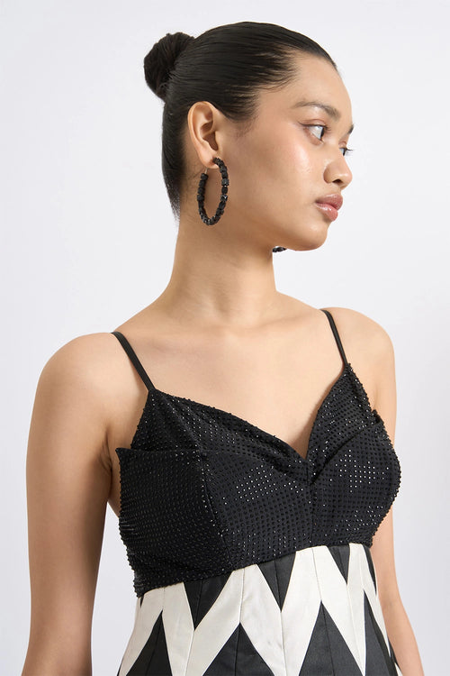 Noir Blanc Eclat Dress