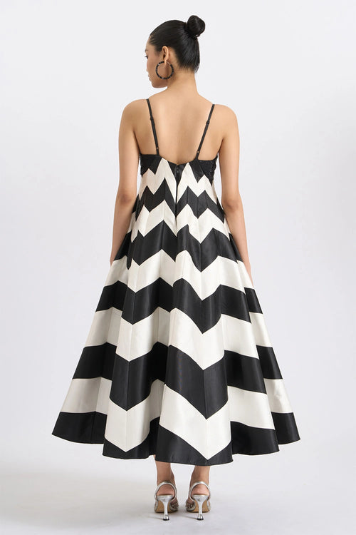 Noir Blanc Eclat Dress