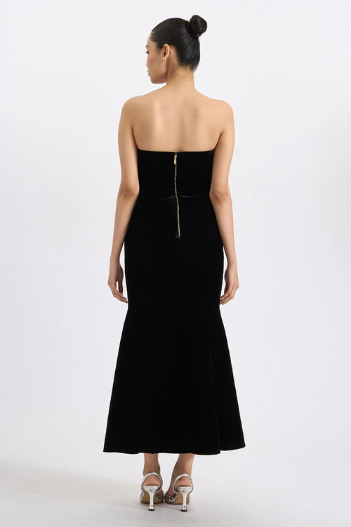 Serpent Velvet Slit Gown