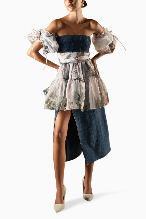Blue Dove Acid Wash Denim Set