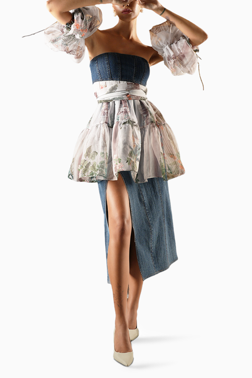 Blue Dove Acid Wash Denim Set