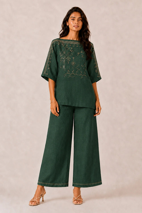Forest Drops Of Gold Roomal Co-ord Set
