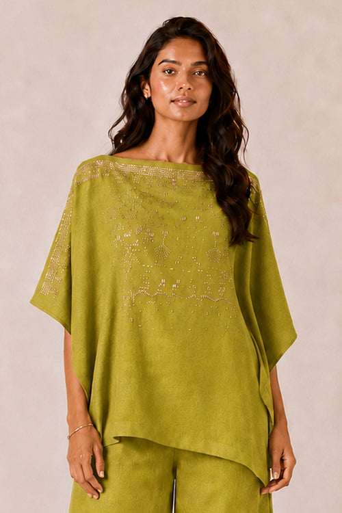 Pear Drops Of Gold Roomal Co-ord Set