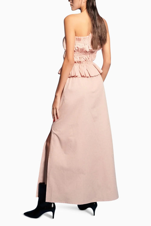 Dusty Pink Crop Top With Skirt