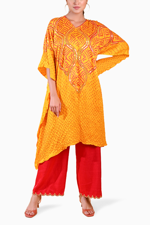 Wave Sequence Kaftan Set