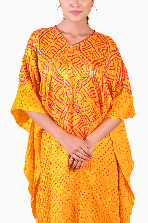 Wave Sequence Kaftan Set