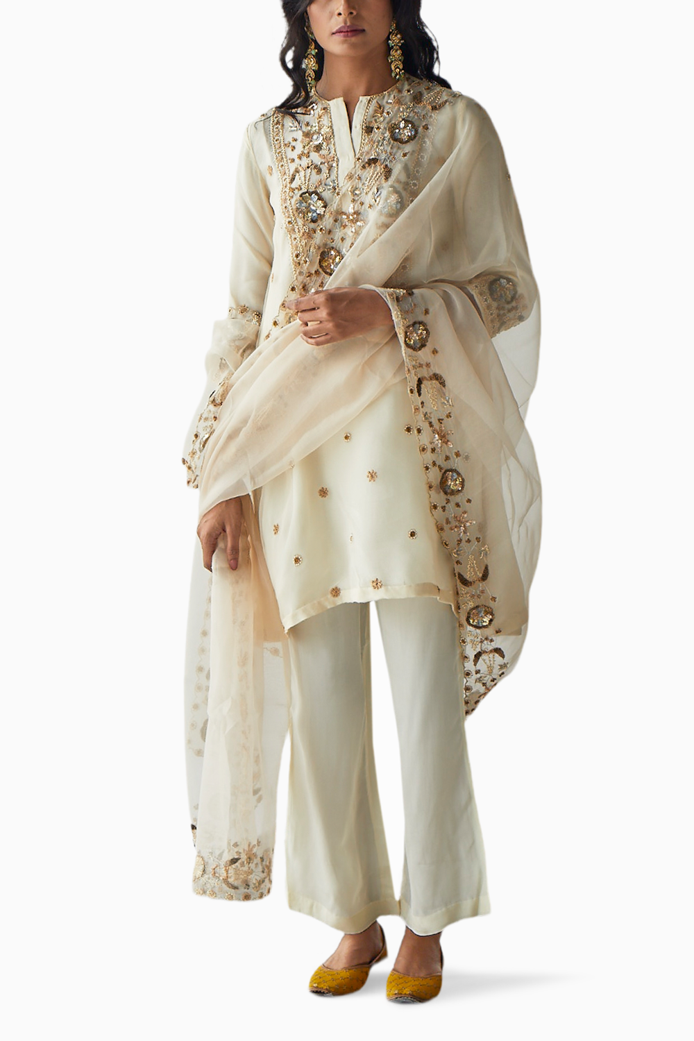 Ivory Embroidered Suit