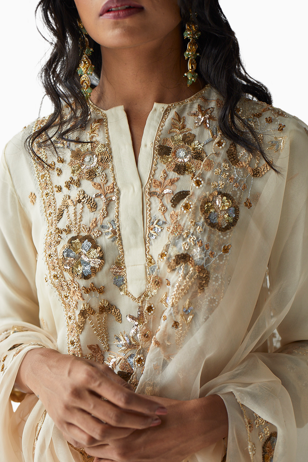 Ivory Embroidered Suit