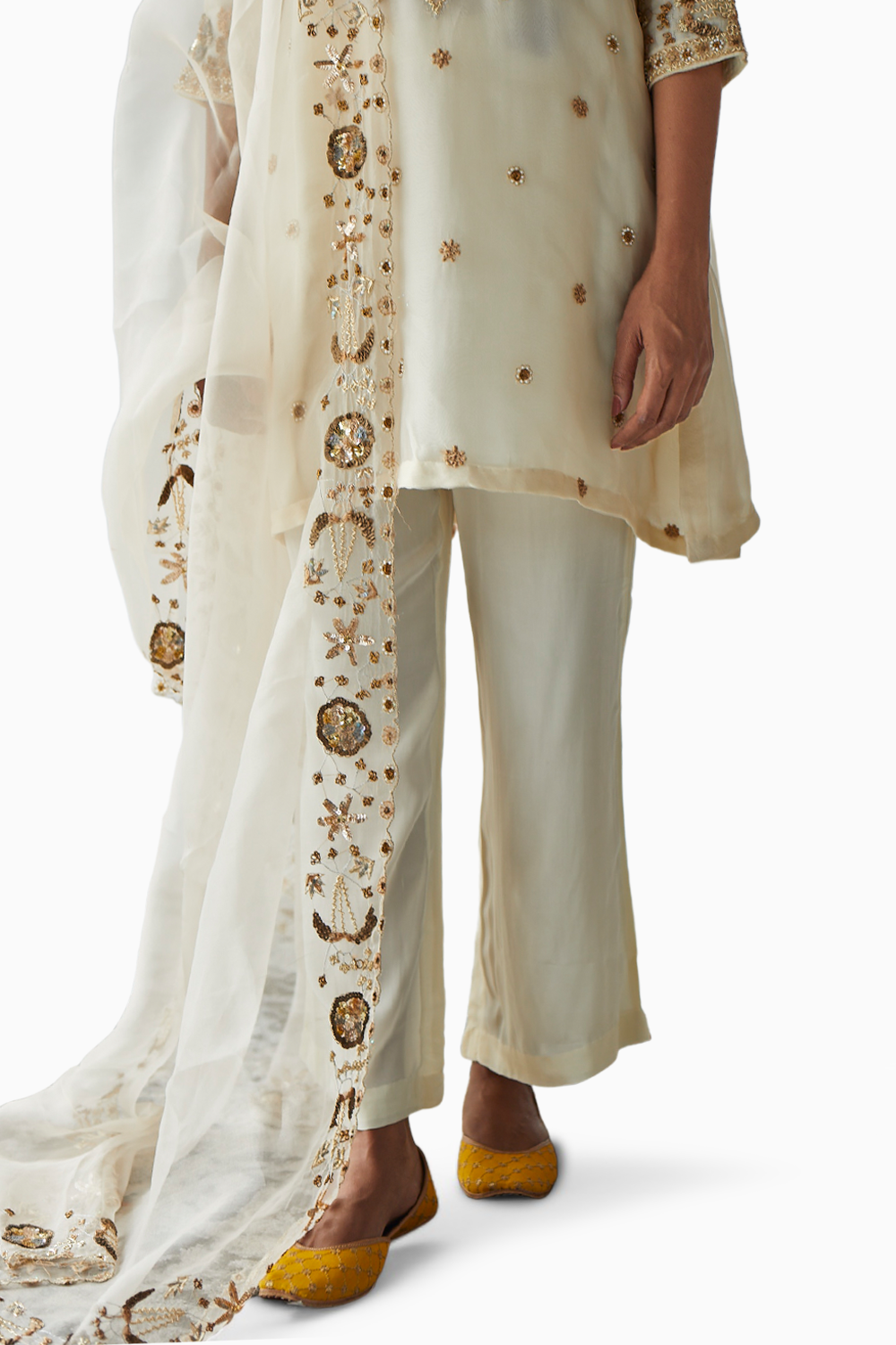 Ivory Embroidered Suit