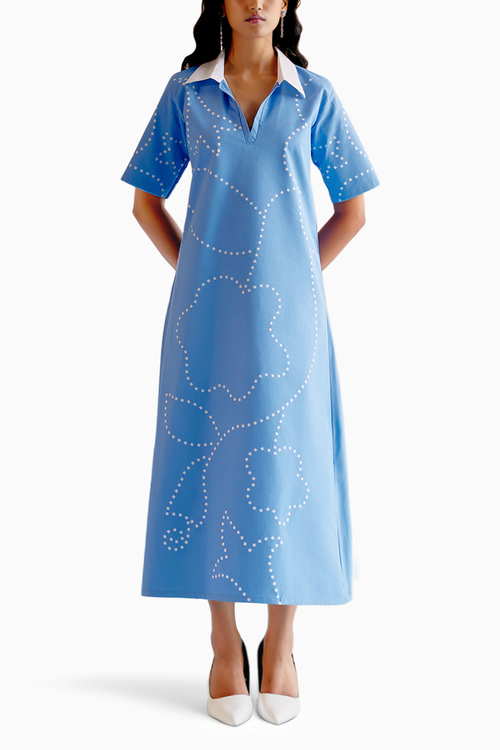 Blue Flora Dress