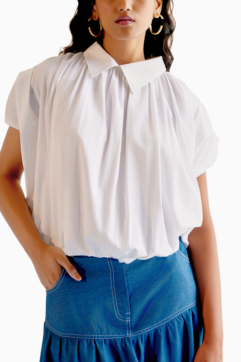 Echo Rhode Top and Denim Skirt