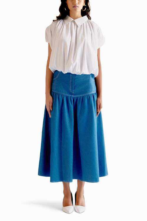 Echo Rhode Top and Denim Skirt