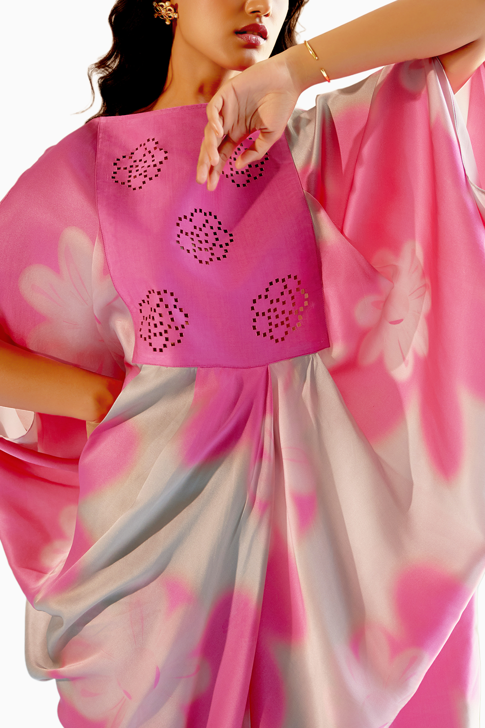 Echo Garden Pink Silk Dress