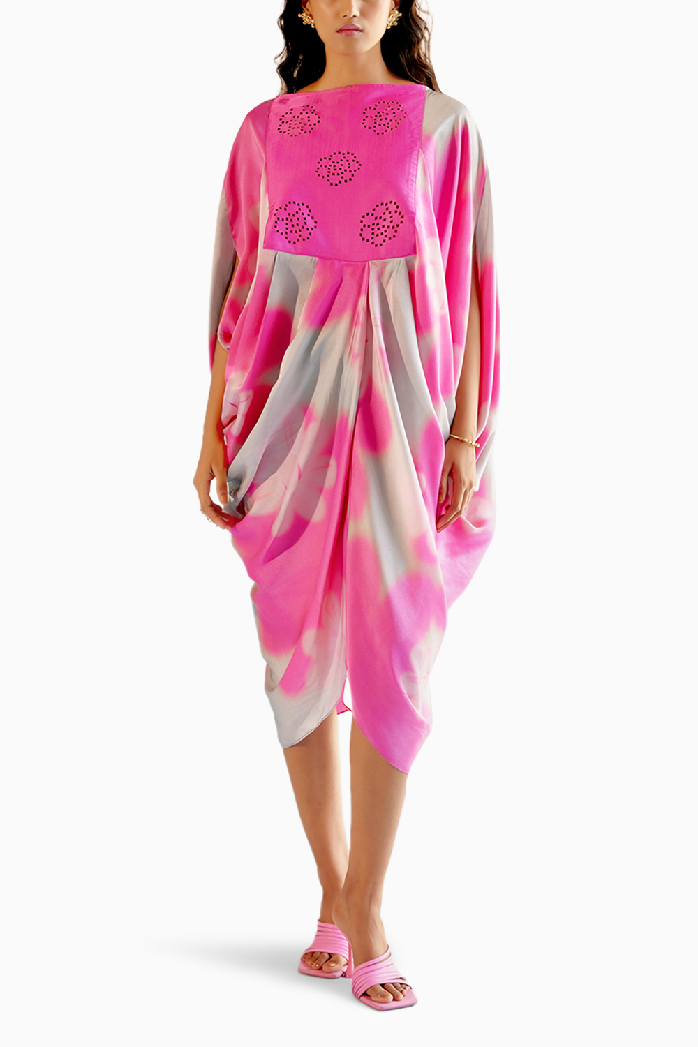 Echo Garden Pink Silk Dress