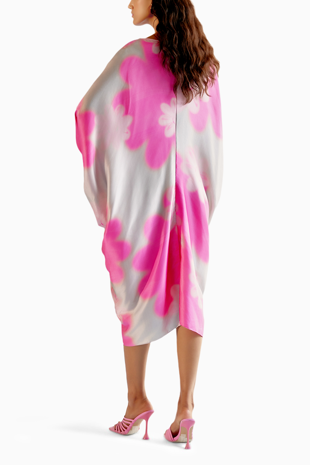 Echo Garden Pink Silk Dress