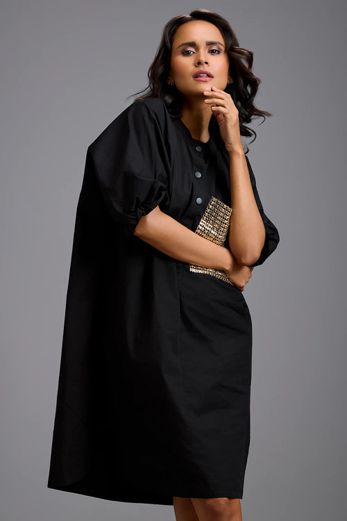 Eclipse Embellished Oversized Shirt Dress