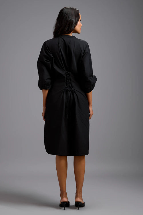 Eclipse Ruched Button Shirt Dress