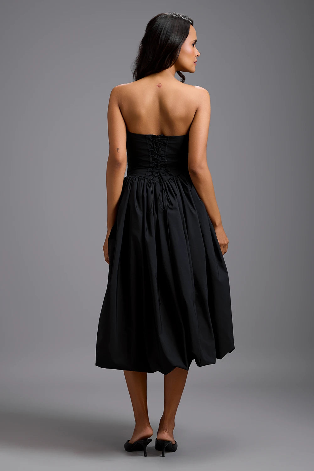 Eclipse Strapless Embellished Midi Dress