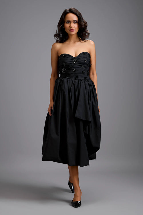 Eclipse Strapless Embellished Midi Dress