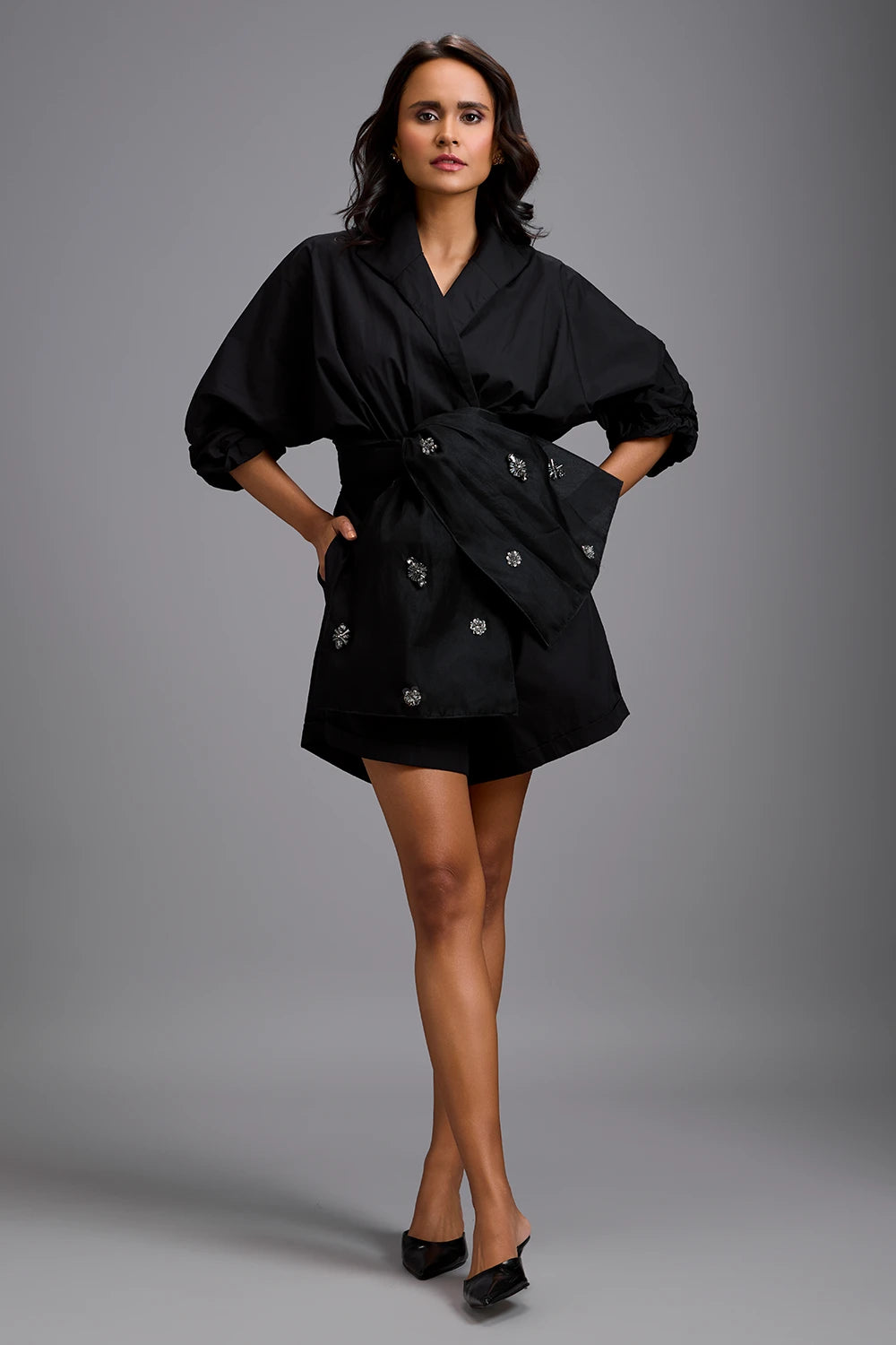 Eclipse Crystal Bow Playsuit