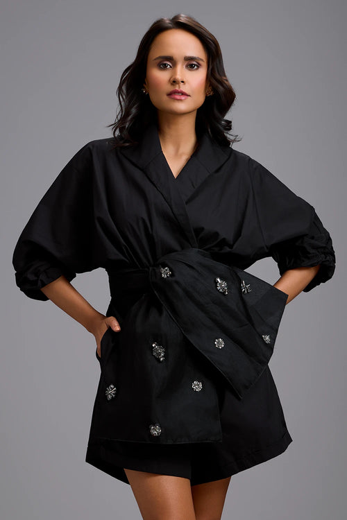 Eclipse Crystal Bow Playsuit