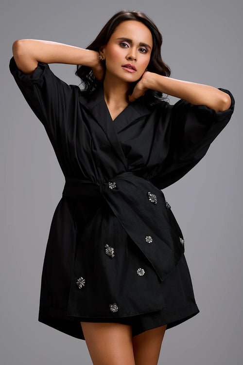 Eclipse Crystal Bow Playsuit