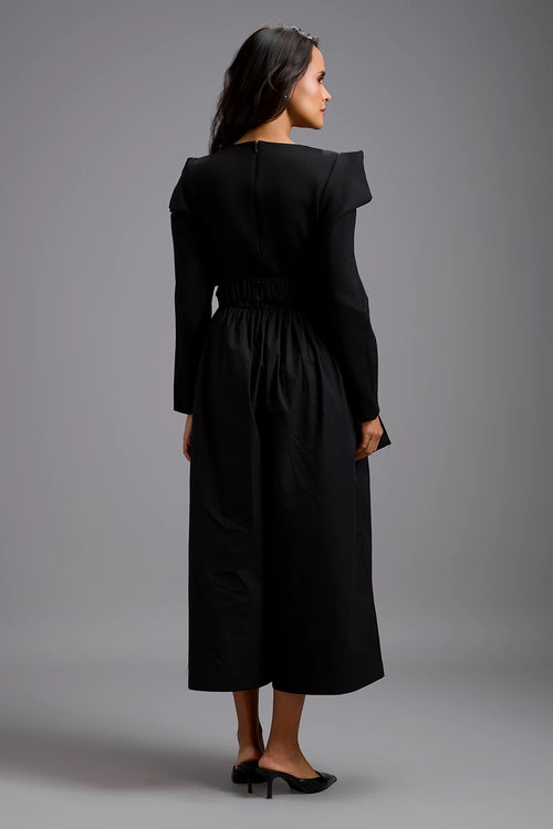 Eclipse Structured Crystal Bow Jumpsuit