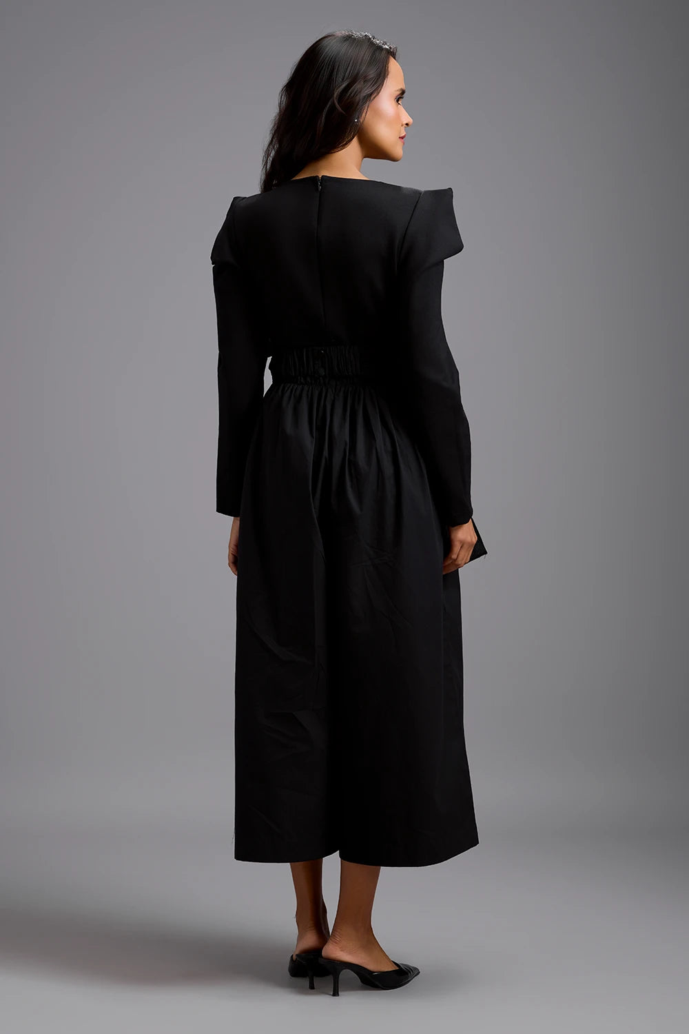 Eclipse Structured Crystal Bow Jumpsuit