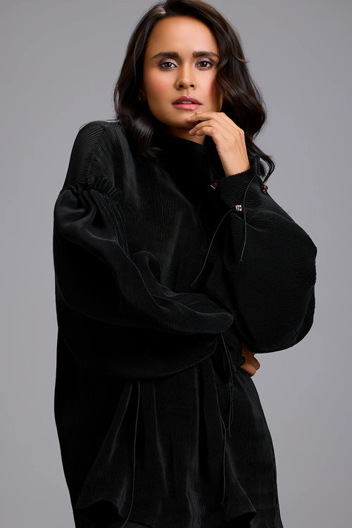 Eclipse Black High-Neck Top