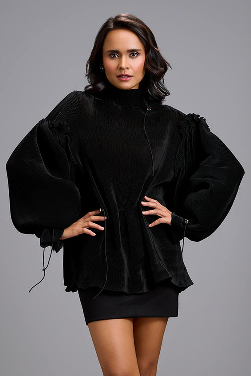 Eclipse Black High-Neck Top