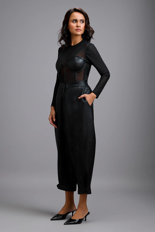Eclipse Leather Bustier Pants Set