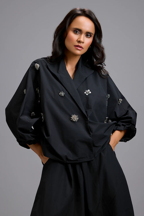 Eclipse Embellished Cropped Power Set