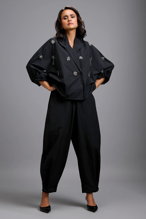 Eclipse Embellished Cropped Power Set