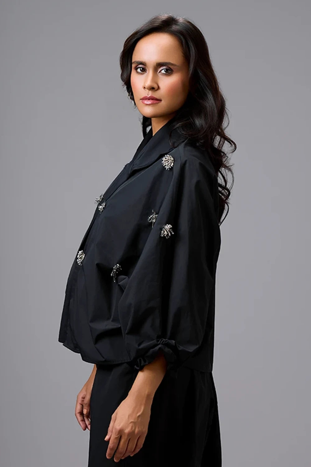 Eclipse Wrap Cropped Blazer