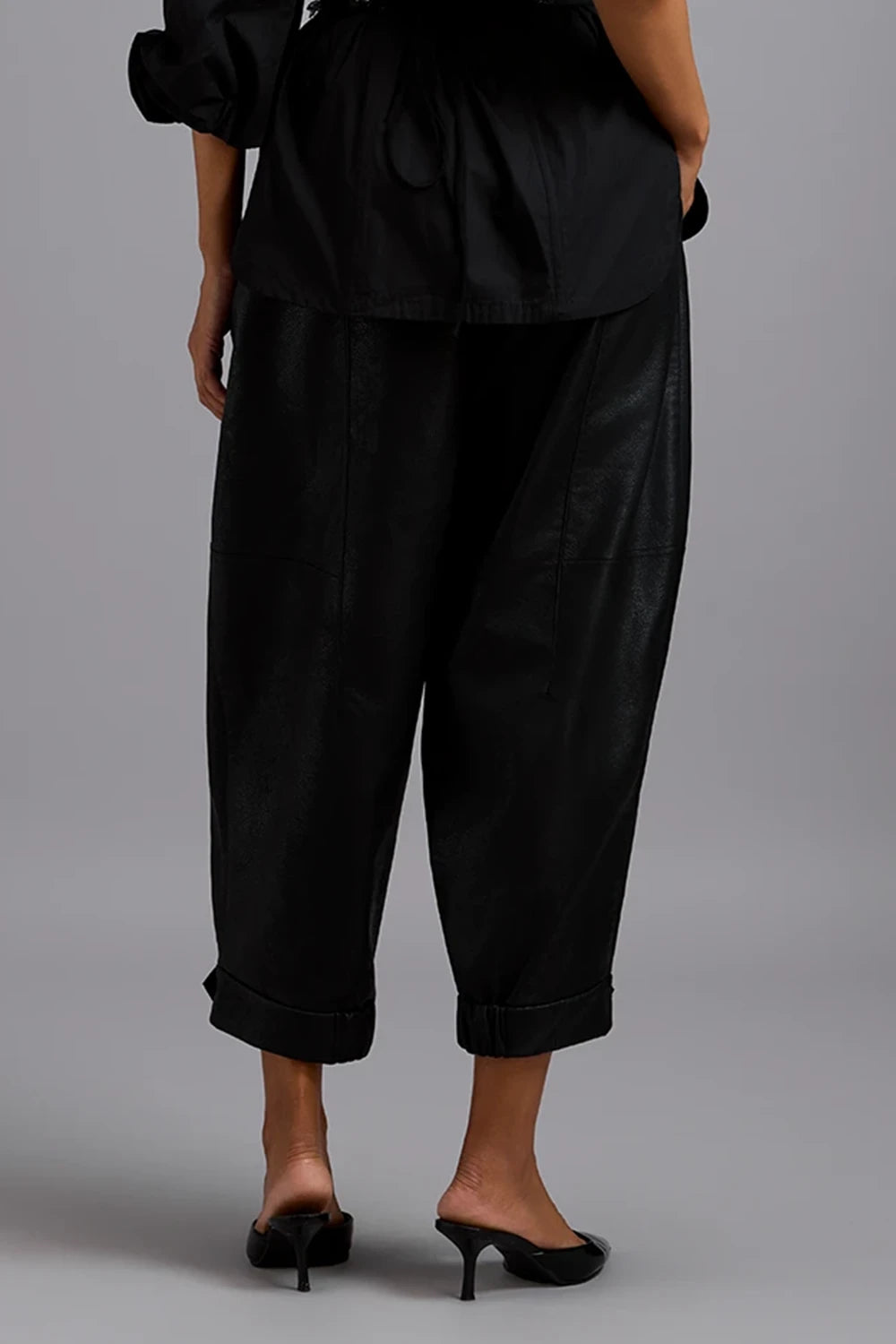 Eclipse Cuffed Leather Trousers