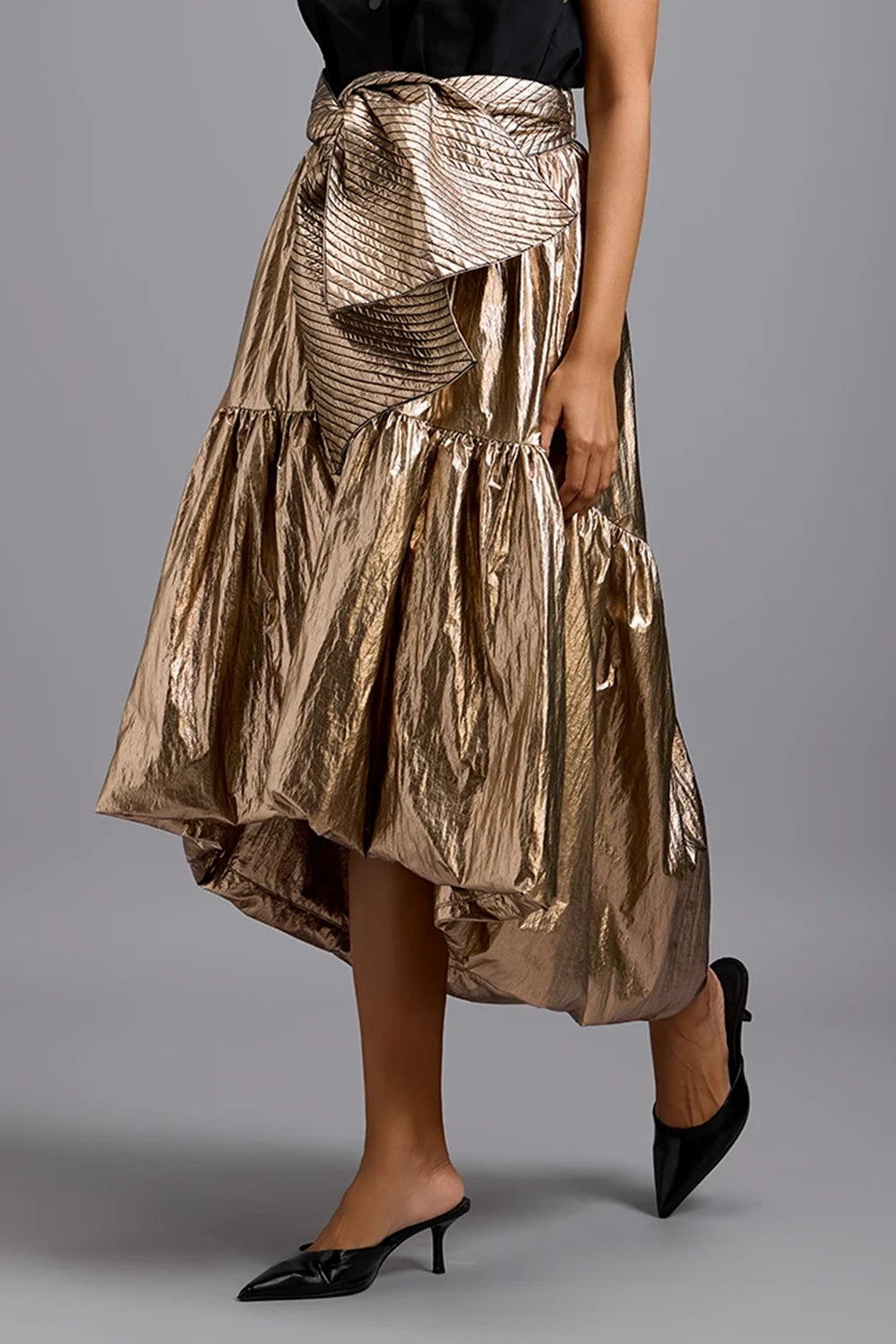 Eclipse Metallic Bow Skirt