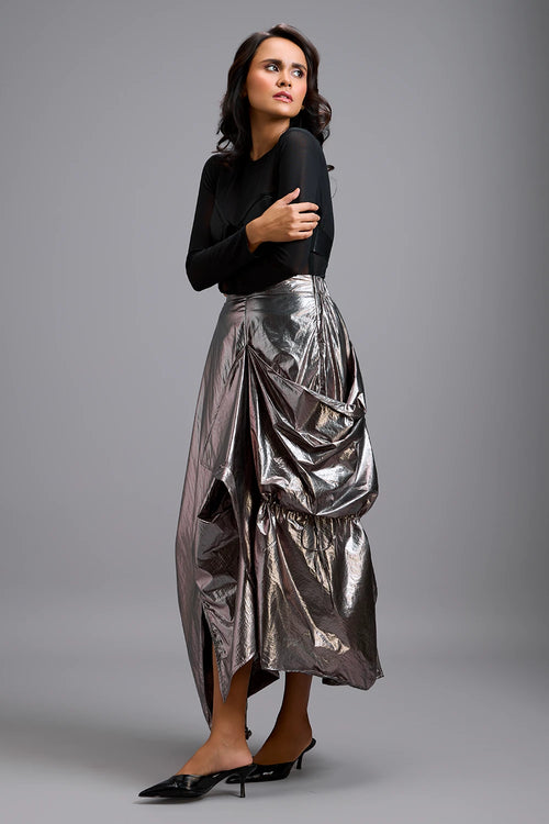 Silver Shadow Corset Skirt Set