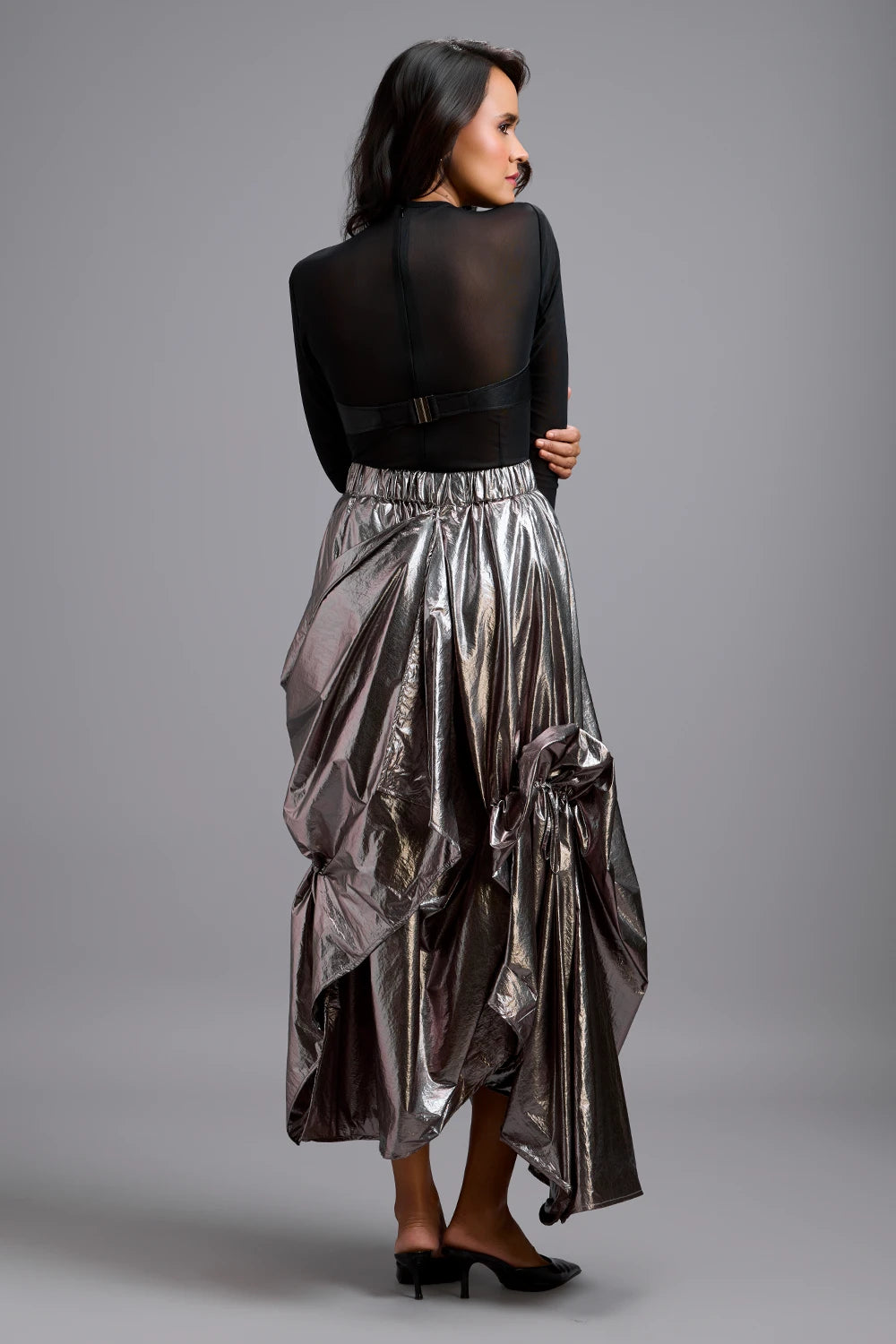 Silver Shadow Corset Skirt Set