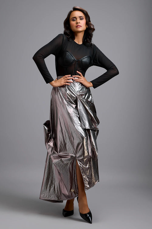 Silver Shadow Corset Skirt Set