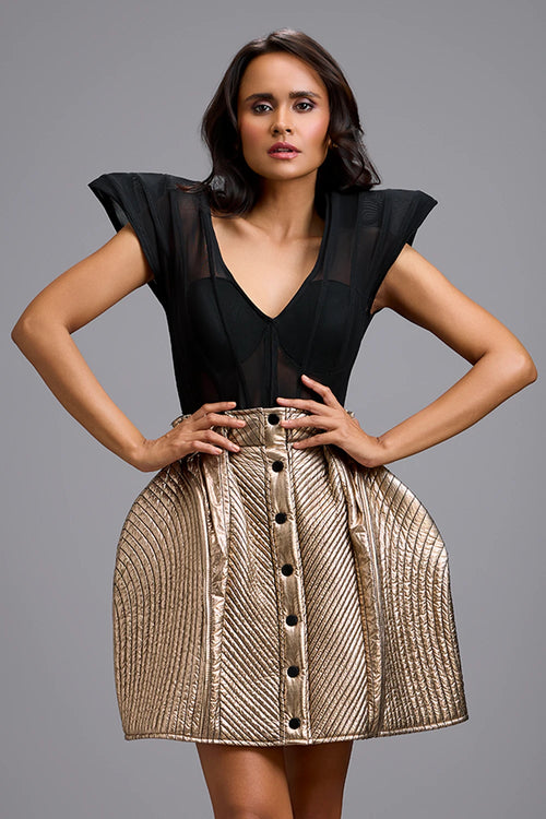 Starlit Sheer Quilted Metallic Set