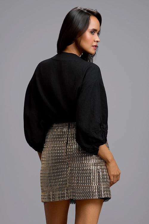 Textured Eclipse Oversized Shirt Set