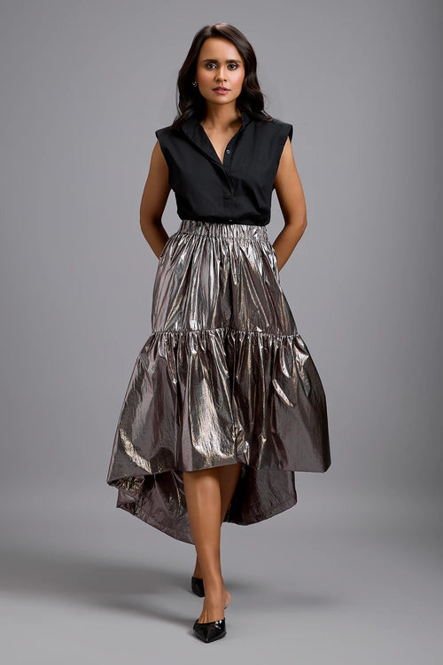 Eclipse Gunmetal Skirt Set