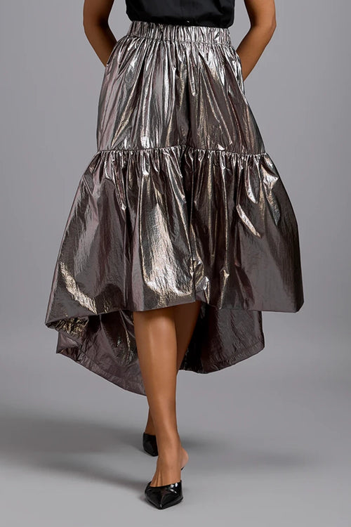 Eclipse Metallic Gunmetal Skirt