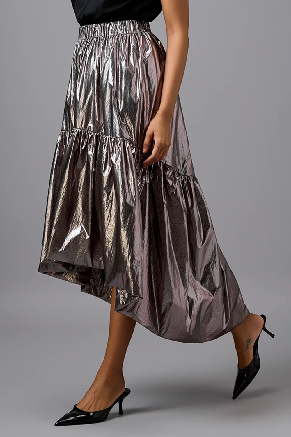 Eclipse Metallic Gunmetal Skirt