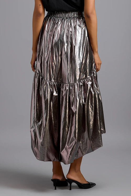 Eclipse Metallic Gunmetal Skirt