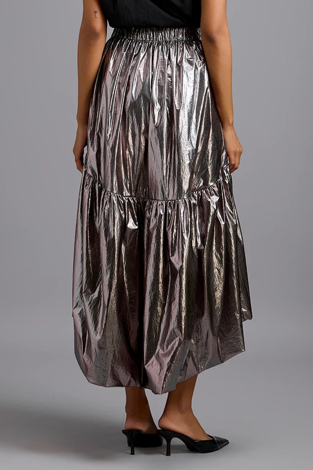 Eclipse Metallic Gunmetal Skirt