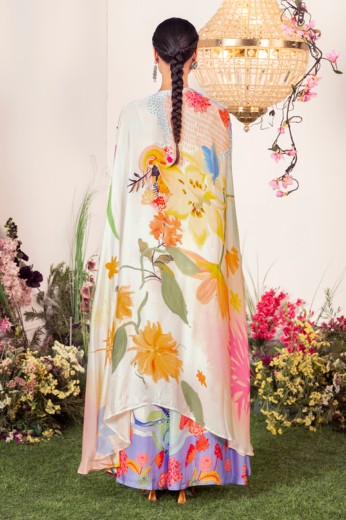 Vanilla Bloom Lehenga with Embellished Corset and Dupatta