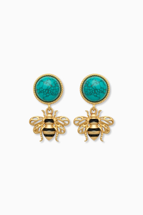 Tranquil Bee Turquoise Earrings